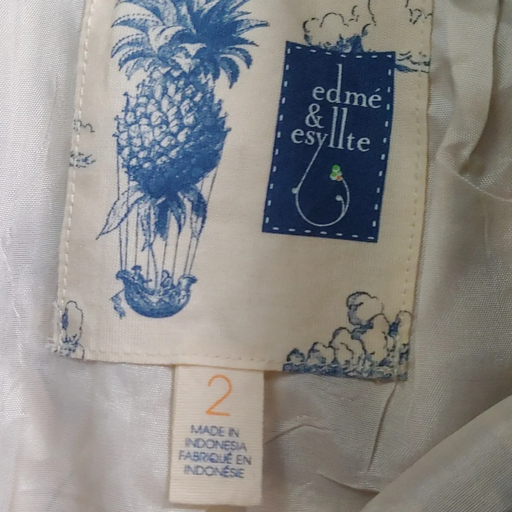 Edme & Esyllte Colorful Stamp Print A-Line Skirt with Black Waistband - Picture 4 of 7